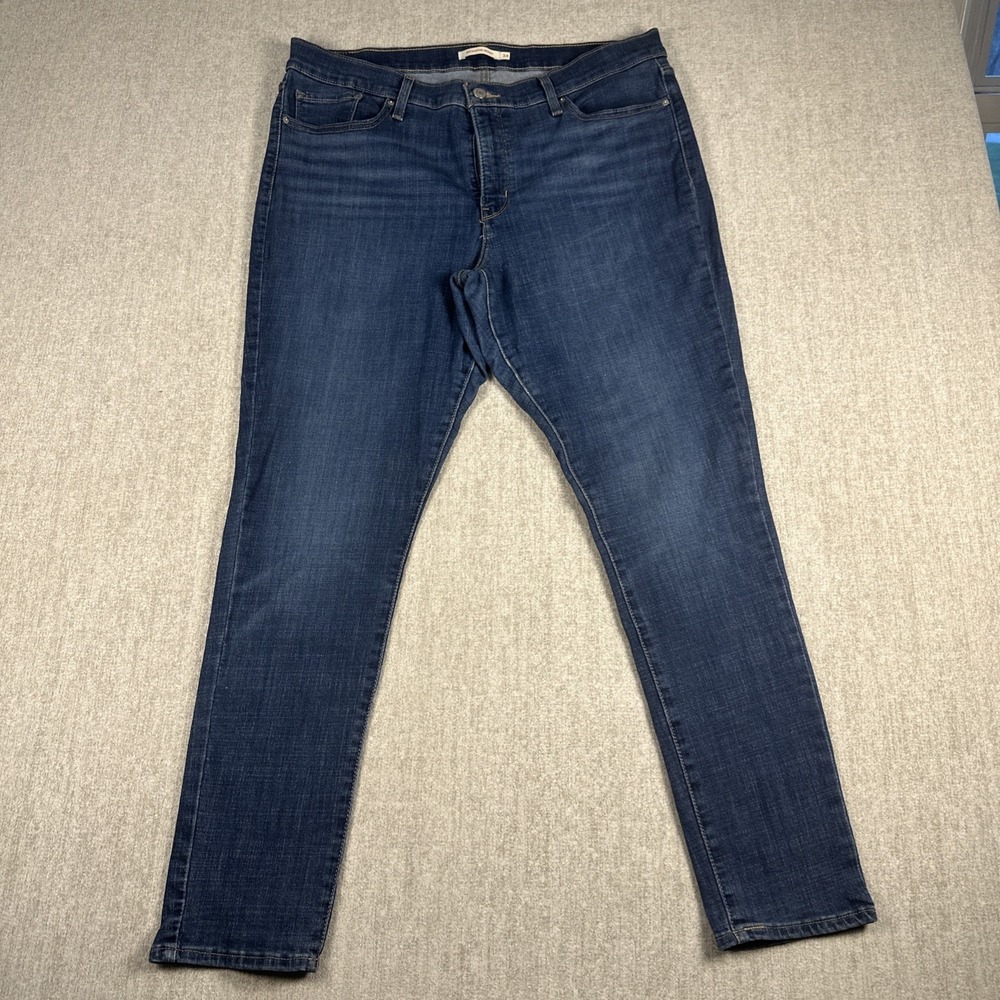 Levi's 311 Shaping Skinny Jeans Womens 34 Blue Dark Wash Mid-Rise Stretch